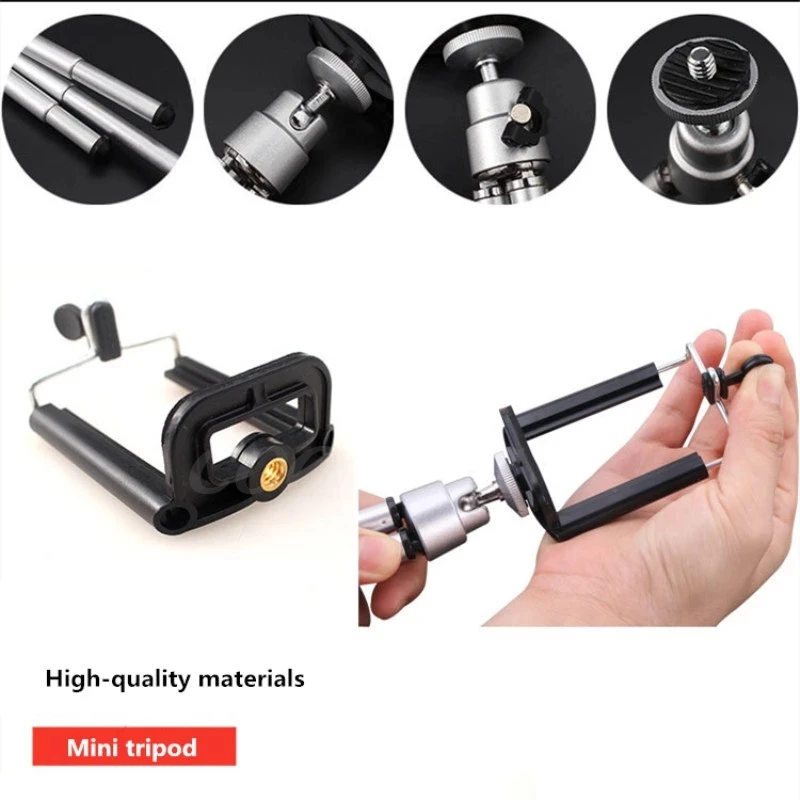 ขาตั้งกล้องขนาดเล็กแบบยืดหยุ่น 2 ส่วนสําหรับโทรศัพท์กล้อง Stand Holder สําหรับสมาร์ทโฟนขาตั้งกล้องโลหะสําหรับโทรศัพท์มือถือ