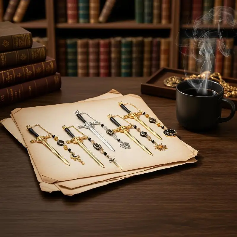 Fourth Wing Dragon Sword Bookmark Fantasy Gothic Exquisite Metal Page Marker for Book Lovers Readers Collection Gift 1PCS