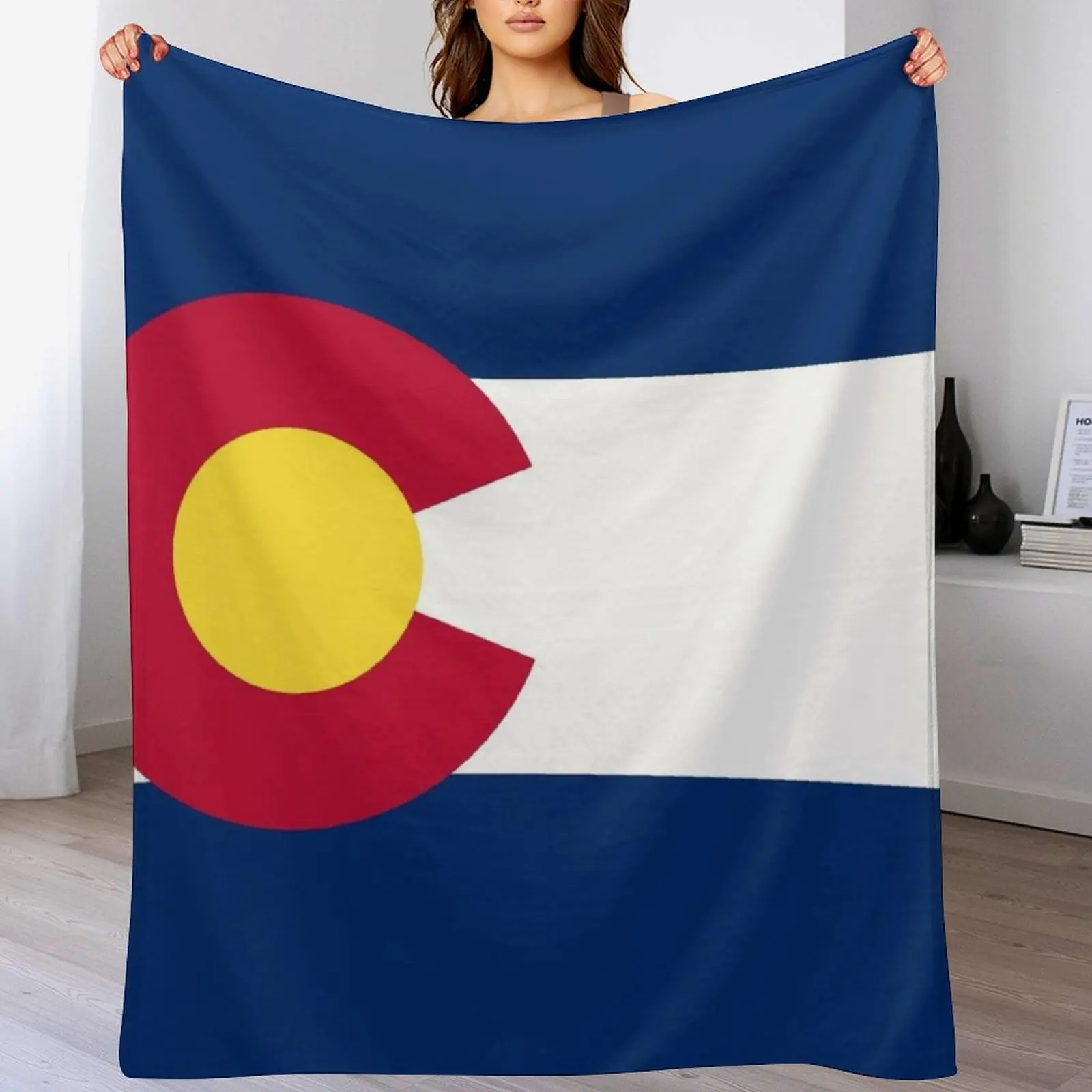 Colorado Flag Throw Blanket sofa bed Luxury Thicken Blankets