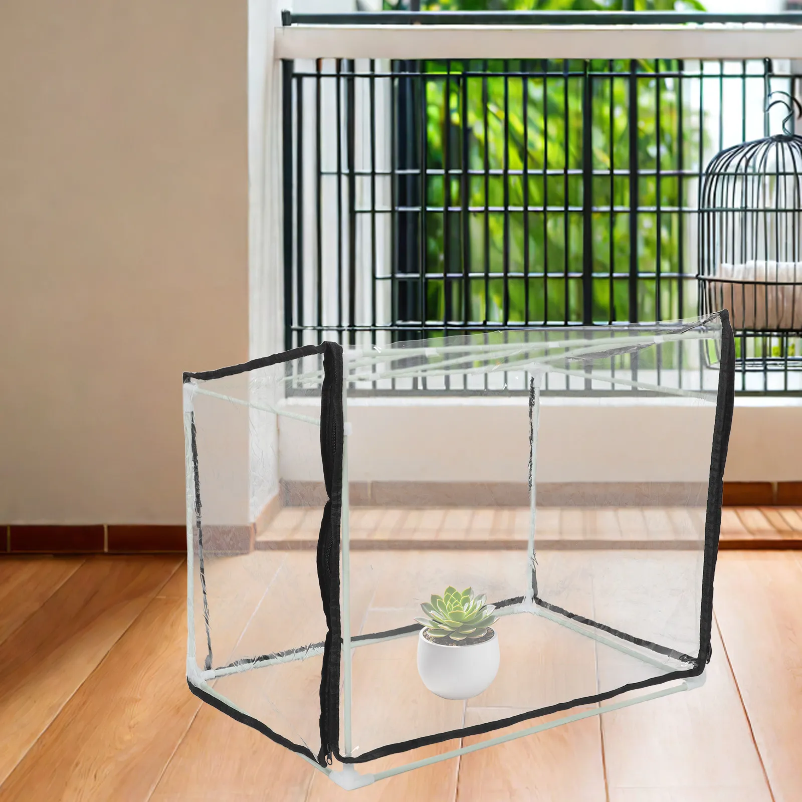 

Комплект изолированной мини-теплицы для защиты от зимних заморозков, для использования на улице и в помещении, настольная/балконная/садовая палатка для растений, 60x40x40 см