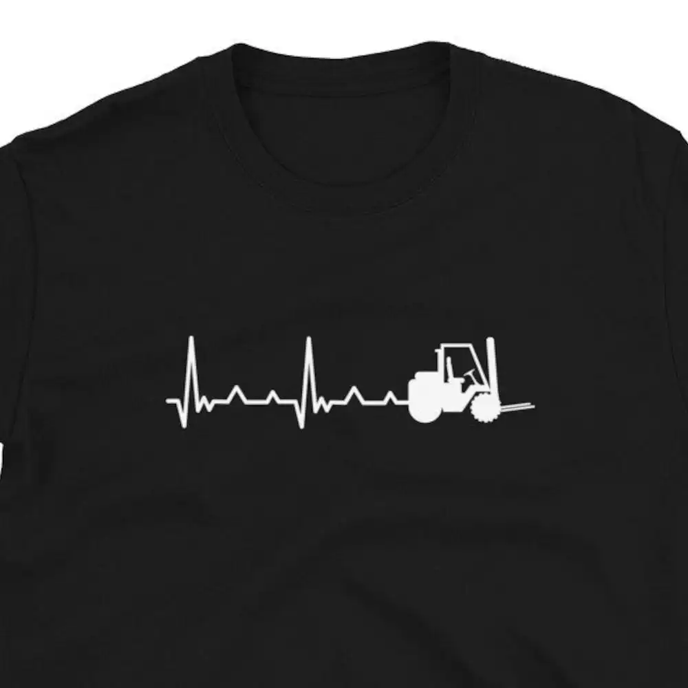 Биение сердца Rate сердцебиения вилочный погрузчик драйвер футболка для мужчин женщин магазин грузового автомобиля