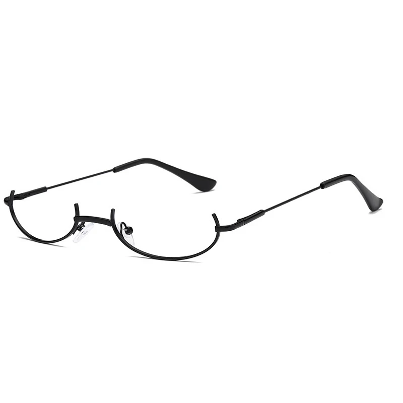 Vintage-Metall-Halbrahmenbrille ohne Gläser mit Kette, schick, für Cosplay-Partys, als Dekoration für Mädchen. – Detail 5