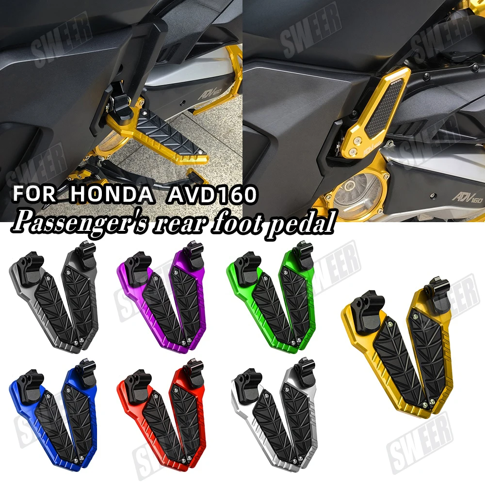 

Motorcycle Rear Footpads Compatible With Honda ADV150 ADV160 Aluminum Alloy Modified Skid Proof Rear foot pedals