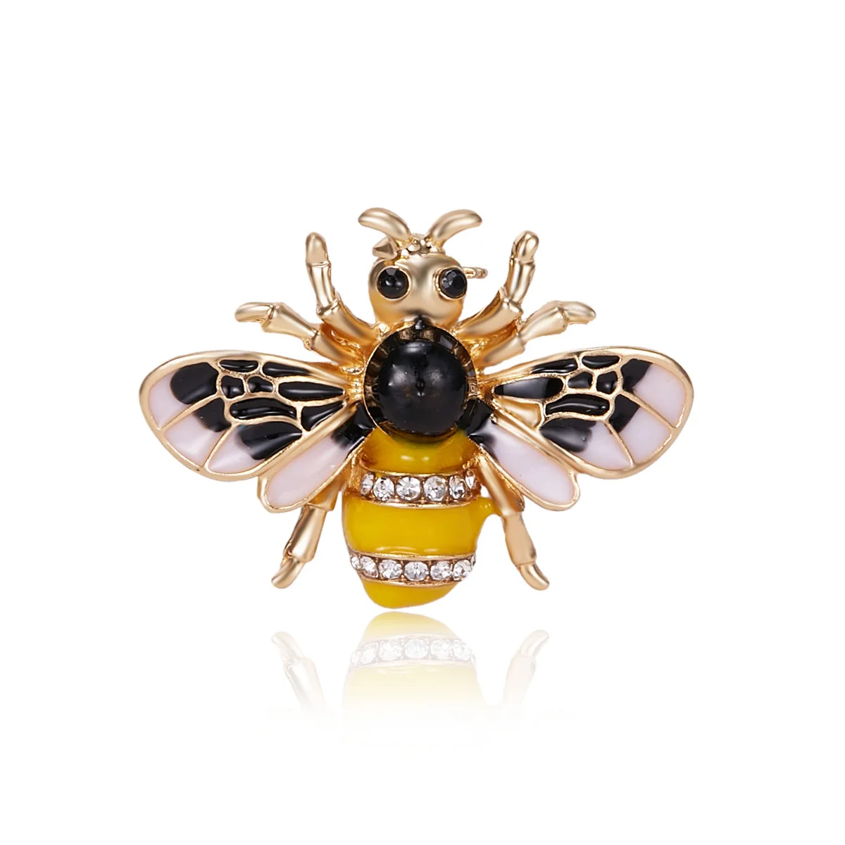 Kristall Kleine Biene Broschen Für Frauen Exquisite Vintage Strass Insekt Biene Anstecknadeln Tier Abzeichen Vielseitig Schmuck Geschenk – Detail 7