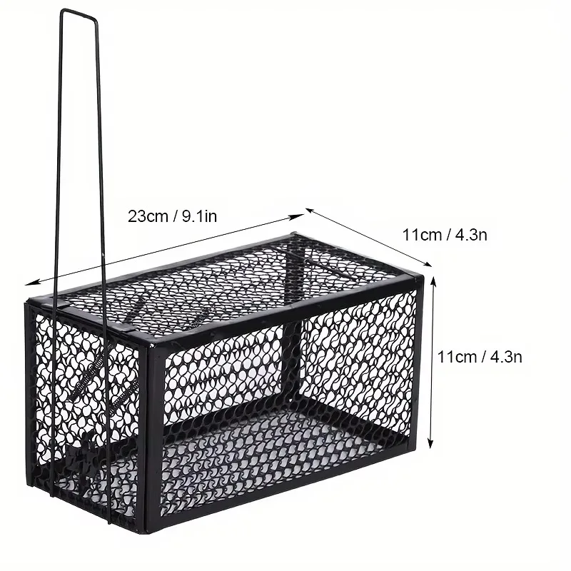 

2-Pack Rat Traps,Spring-Loaded Instant Closure,One-Way Escape Prevention, Secure Mesh,Ideal for Home,Restaurant, Farm, Warehouse