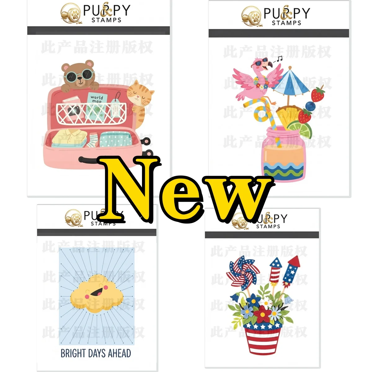 New Summer Beach Cloud Flamingo Metal Cutting Dies Clear Stamps for DIY Making Card Scrapbook Embossed Paper Album Craft