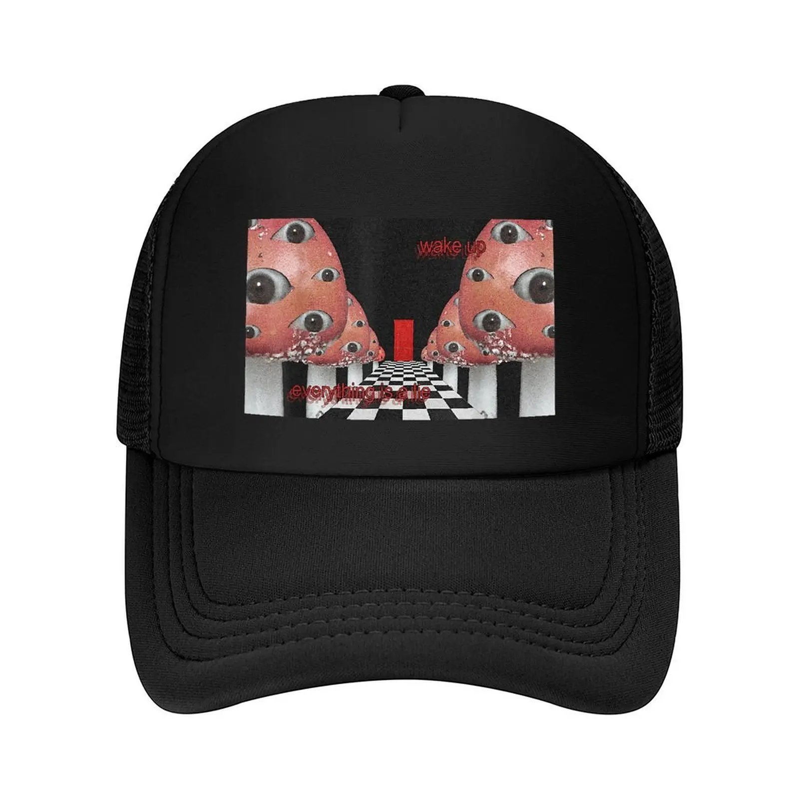 

Weirdcore Aesthetic Mushroom Eyes Strangecore Traumacore Baseball Cap Rugby New In The Hat Sun Hat For Children Ladies Men's
