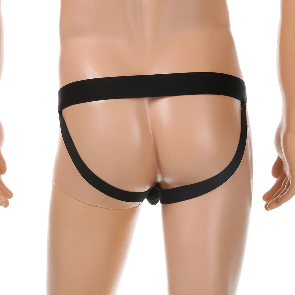 

Breathable Lingerie XL 2XL Lace Mesh Underwear Pouch Panties Solid Color Pattern Applicable Gender Male For Sleep