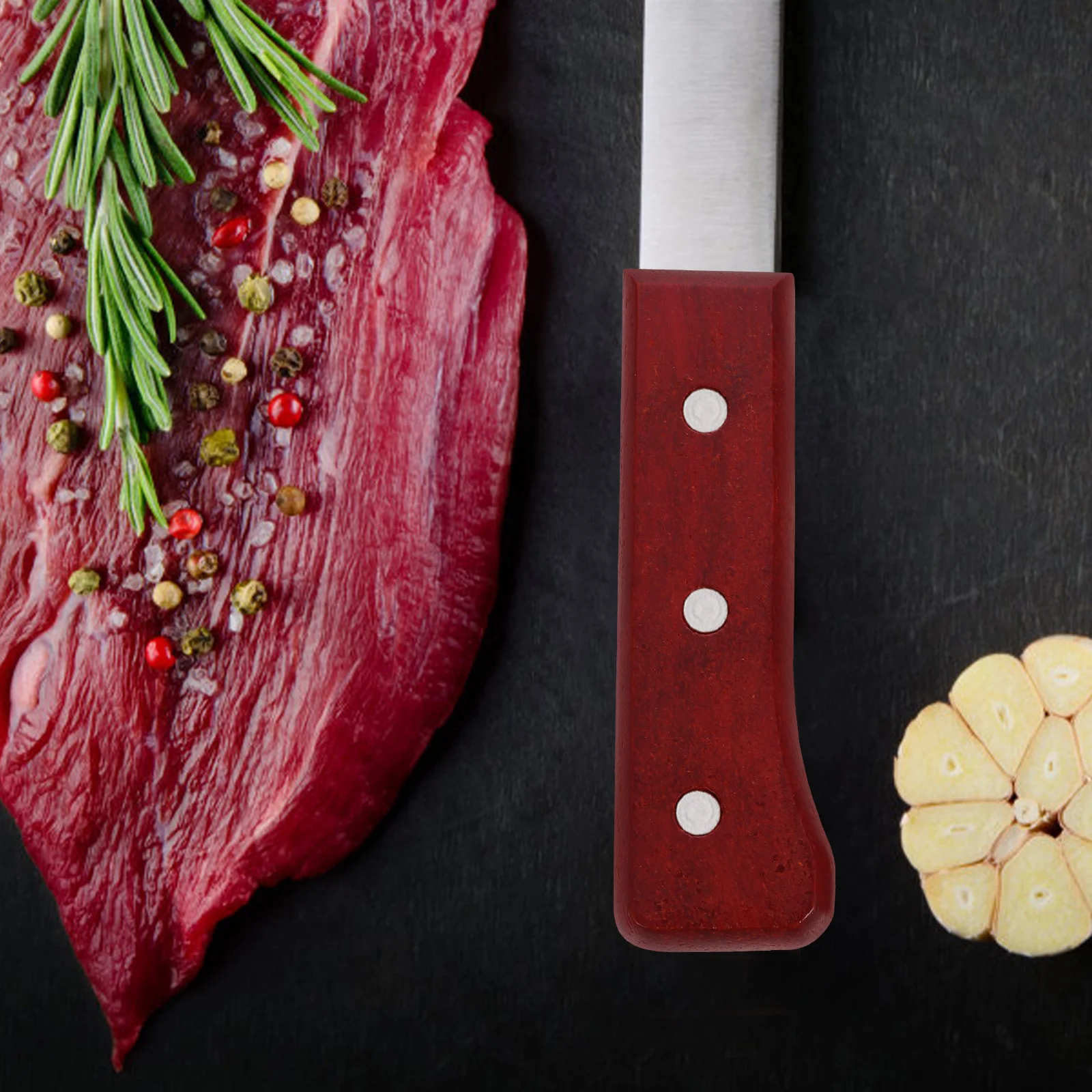 

1 set Red Pear Wood Knife Handle Universal Replacement Kitchen Accessories Durable Smooth Wooden Grips Long Lasting Use
