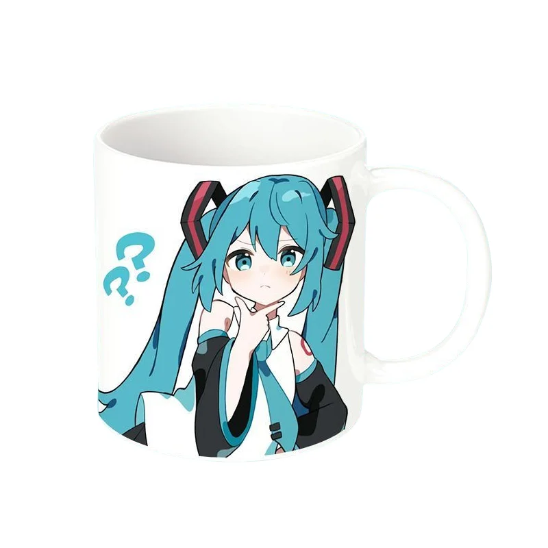 อะนิเมะสองมิติถ้วยน้ําH Atsune Mikuสร้างสรรค์รุ่นQสุดน่ารักมูลค่าสูงแก้วนมถ้วยสํานักงานเดสก์ท็อปเครื่องประดับของขวัญ