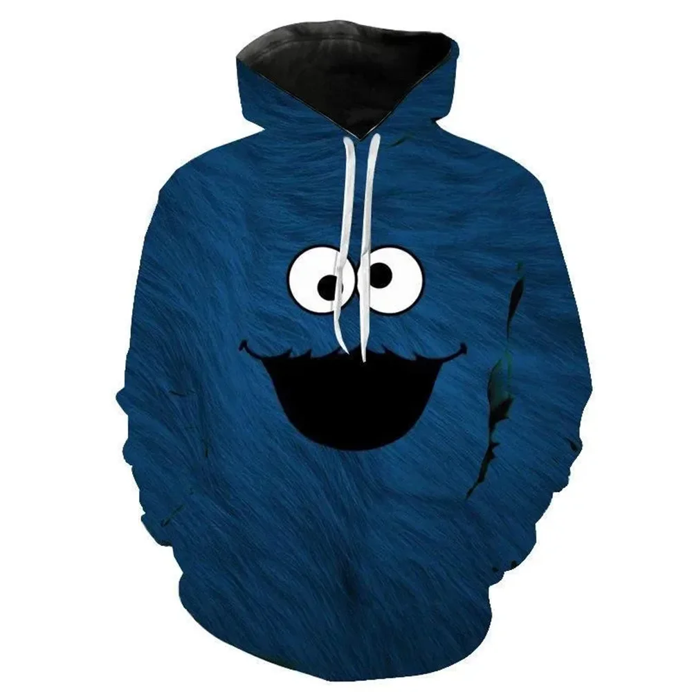 

Spring and Autumn New Children's Sweatshirt Cookie Monster 3D Printing Unisex Fashion Hoodies Sweatshirt Cartoon Anime Harajuku