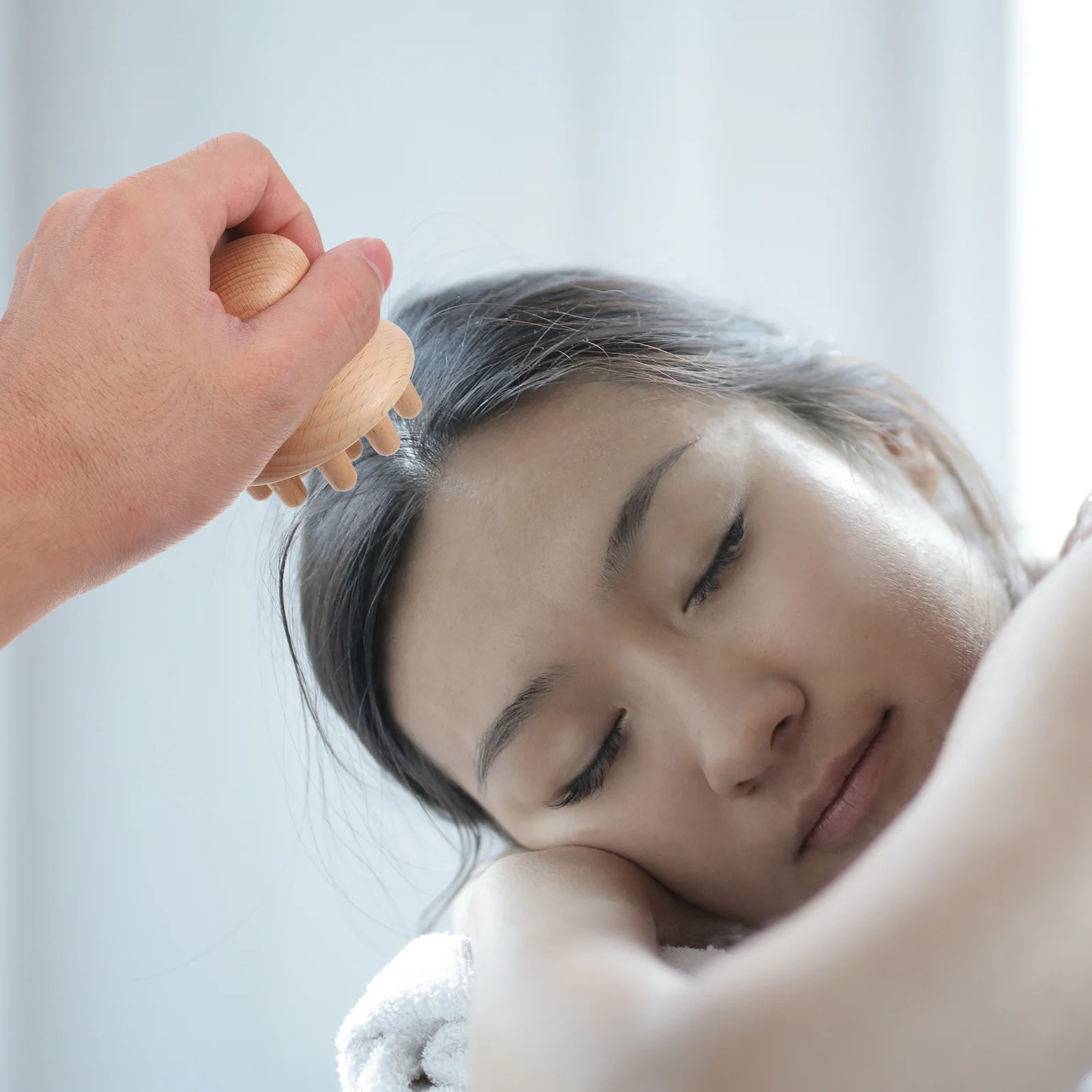 

1 Set Of Torch Octopus Wood Massage Tools Deep Skin Massager For Body Shoulder Neck Back Head Feet Non-Slip Handle Portable