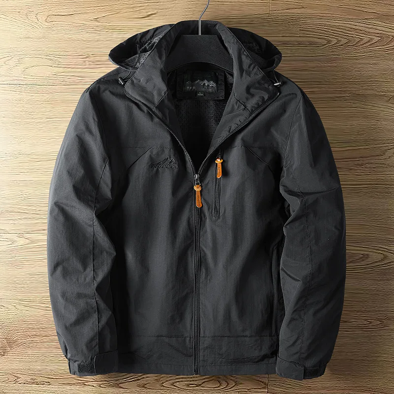 Windbreaker Men Tactical Jacket Waterproof Outdoor Hooded Coat Sports Military European Size S-5XL Field Climbing Thin Outwear