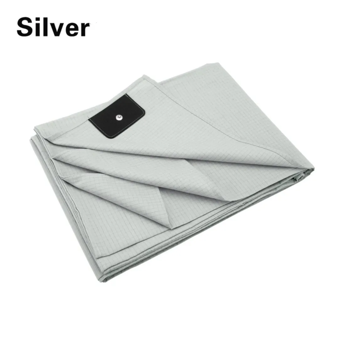 Grounding Sheets with 10% Silver Fiber & Organic Cotton - Conductive with Grounding Cord, Grounding Keep Good Sleep, Health