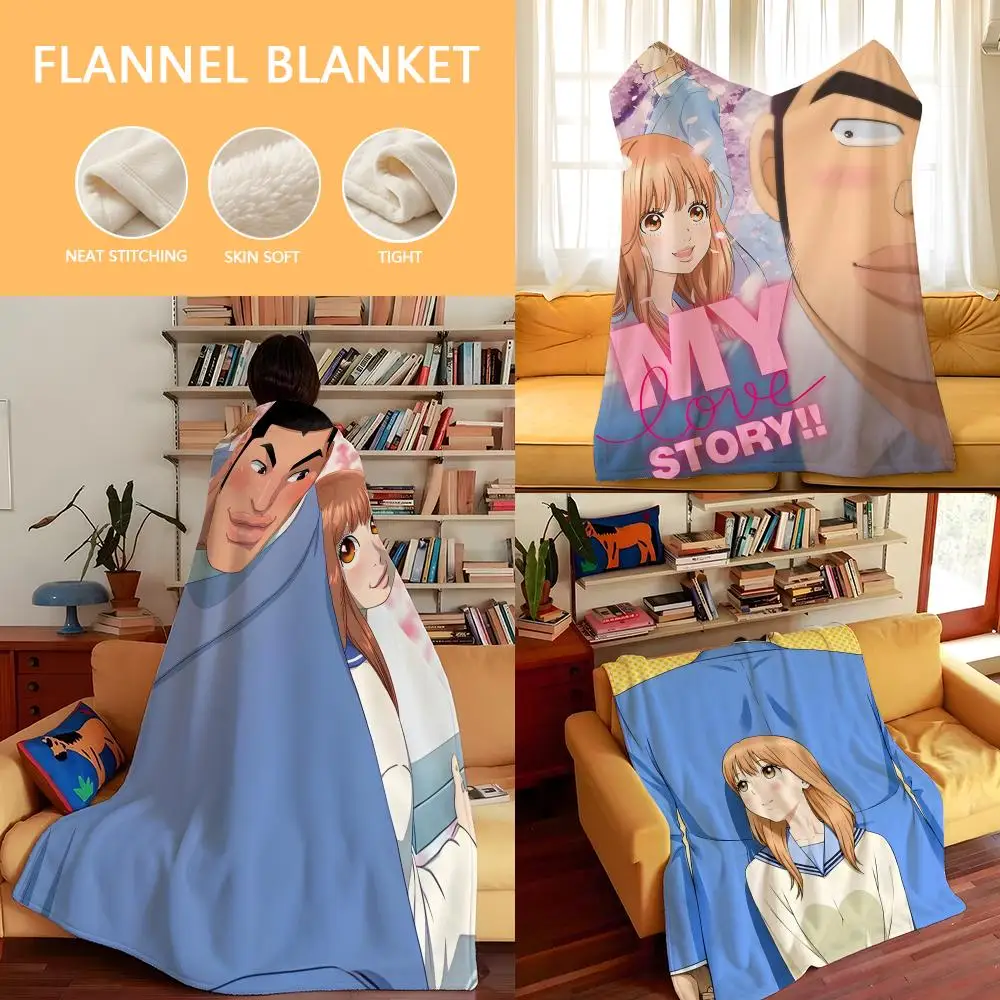 Anime O-Ore M-Monogatari Throw Flannel Cozy Print Blanket, Portable, Durable  Machine Washable cute Cool