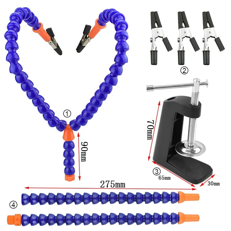 Y17A 4 Pcs Flexible Arm Helping Hands Third Hand Soldering Tool PCB Holder Welding Stand For PCB Repairing Circuit Board