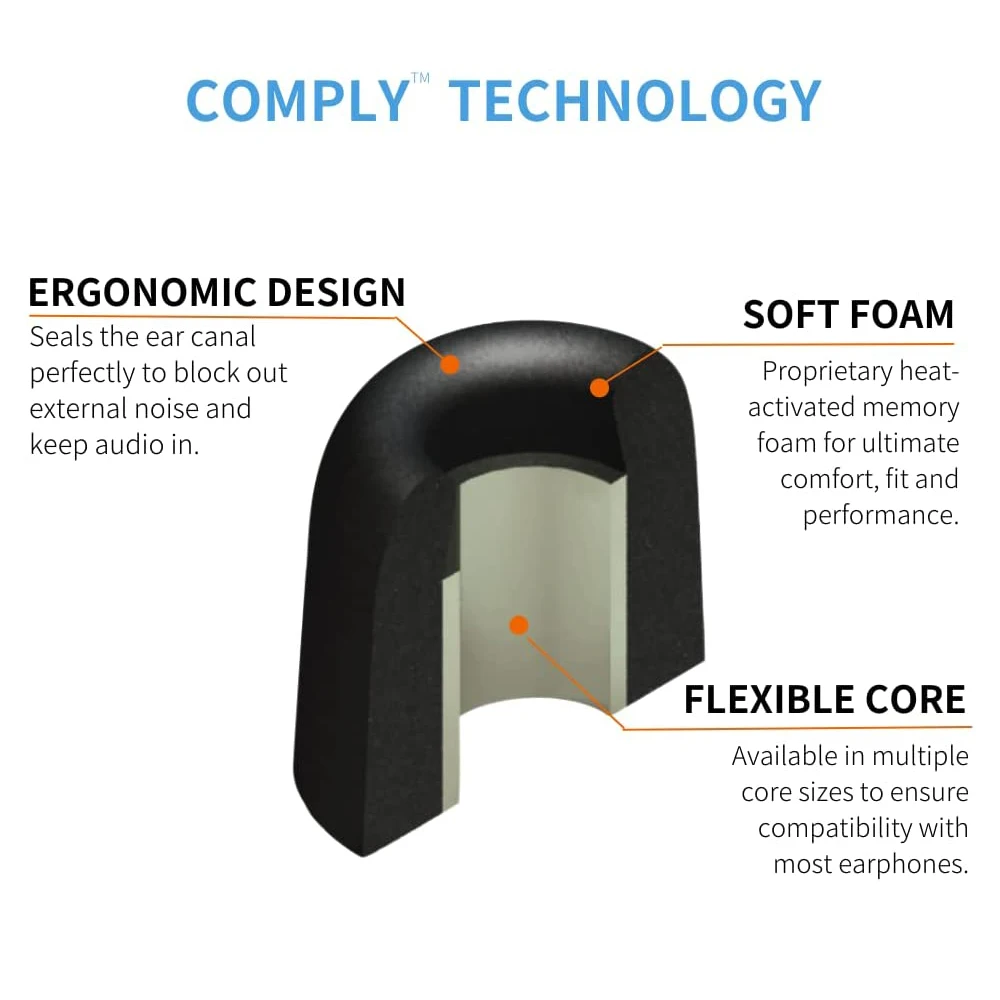 كاملة TrueGrip ™   TW-200-A TW-200-C رغوة الذاكرة عزل سماعات الأذن استبدال نصائح ل Anker/Edifier/سامسونج غالاكسي براعم