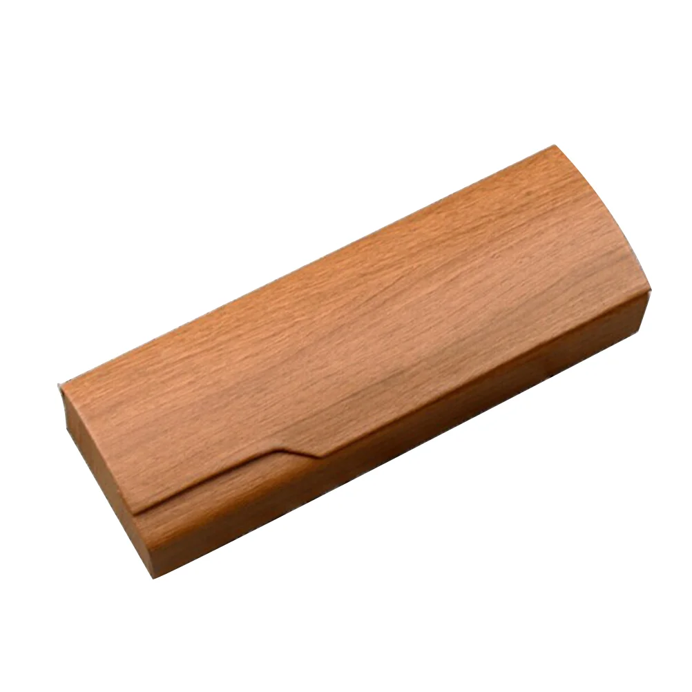 Kids Glasses Case Eyeglasses Wood Grain for Holder Glasses Storage Box Reading