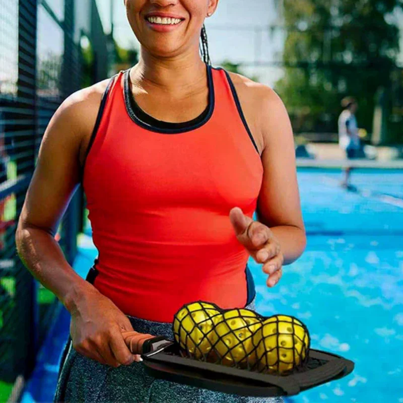 

Portable Pickleball Carrying Bag Adjustable Hold 3 Balls Pickleball Paddle Mesh Pouch Durable Lightweight Pickleball Storage Bag
