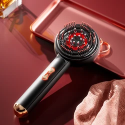 Red head vibration massage comb Electric massage comb oiler nourishes scalp brush hair growth and prevents hair loss
