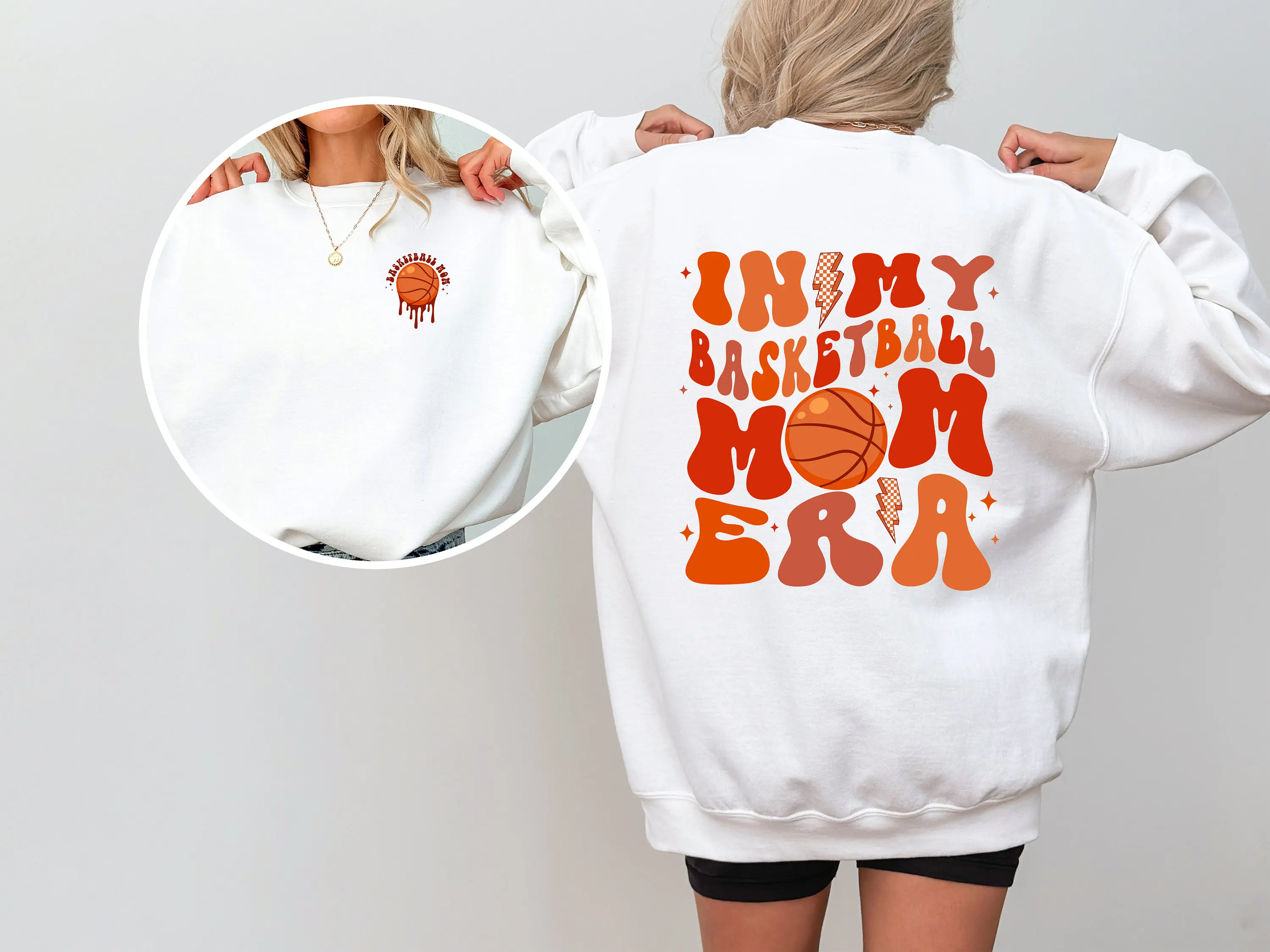 

Толстовка In My Basketball Mama Era с капюшоном, мужские и женские толстовки с круглым вырезом, топы Y2k, осенний пуловер, женская одежда