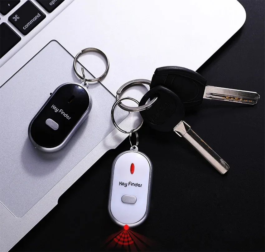 Anti-lost Whistle Keychain Key Finder Flashing Remote Kids Key Bag Wallet Locators Alarm Reminder Phone Find Anti-theft Tracker