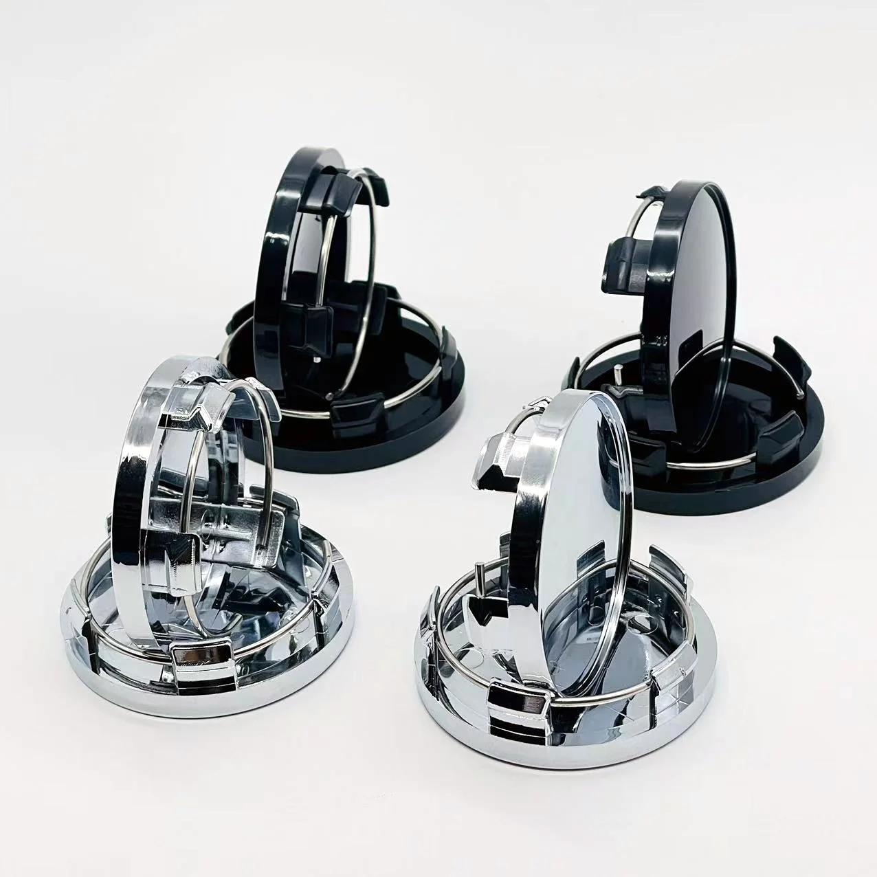 

4pcs 58mm New ABS Black / Silver Universal Car Wheel Hub Center Cap Cover For Most Cars Trucks Wheels Tires & Parts Wear Parts