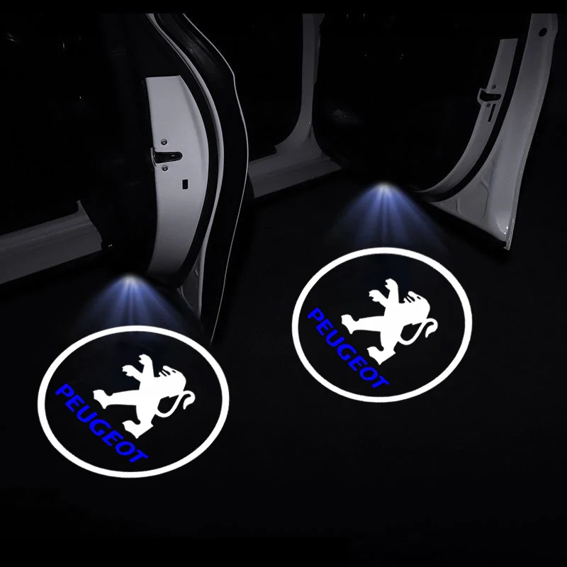 2 Stück LED Auto-Türprojektorlampen Willkommensbeleuchtung Zubehör für Peugeot 206 307 308 207 3008 208 407 508 2008 5008 301 406 408 – Detail 11