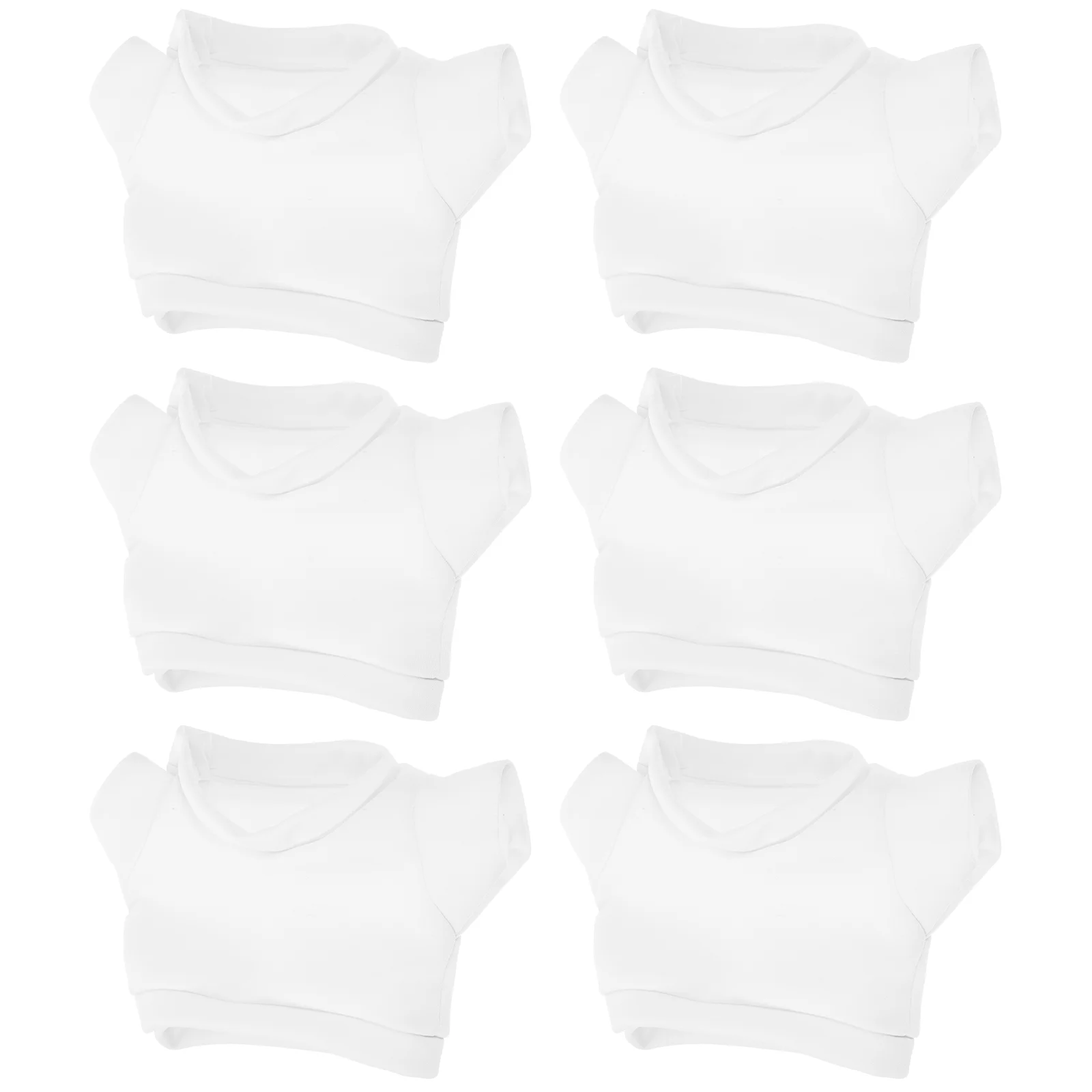 6 Pcs Animal Clothes Decorative Stuffed Bear Costume Lovely Shirts White Replaceable Child