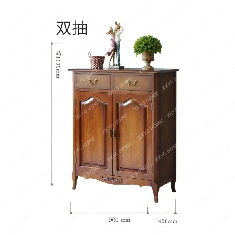 A Simple dust-proof entrance shoe cabinet pastoral entrance multi-layer double door cabinet
