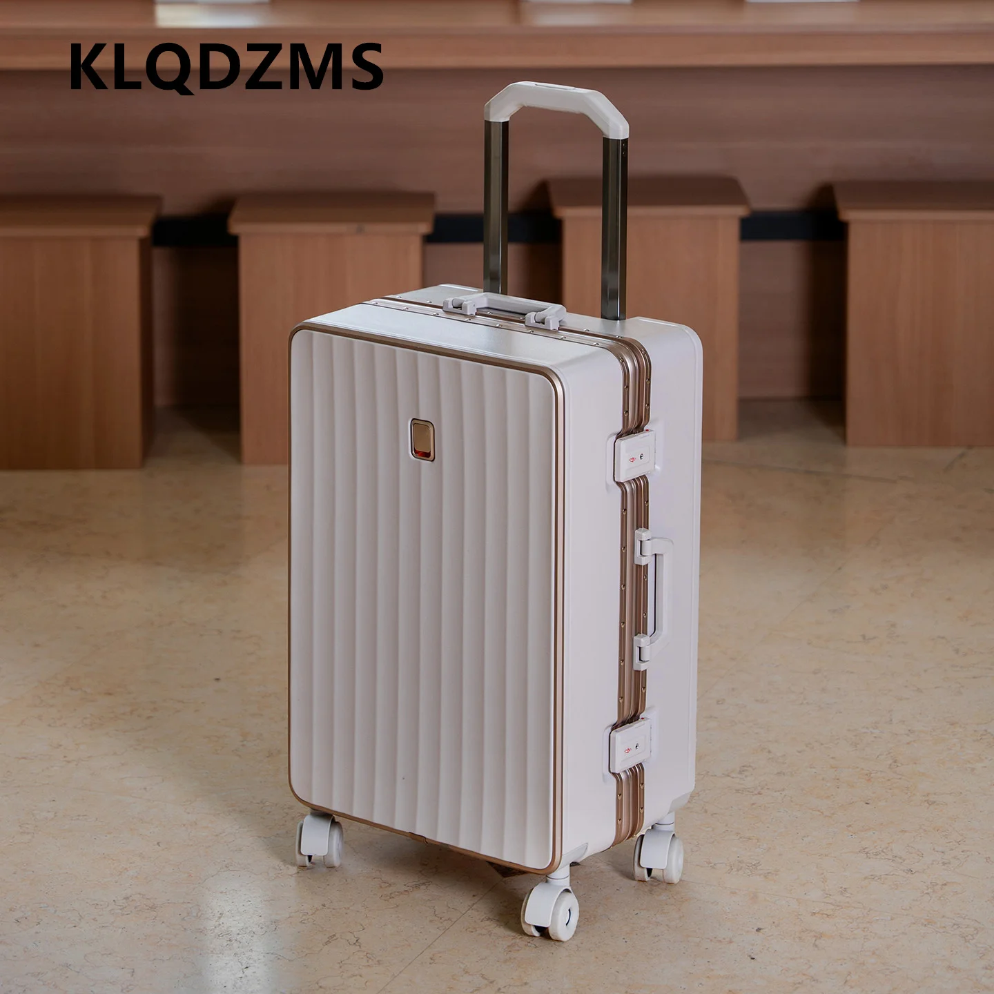 Fotografia 5: Mala com Rodas KLQDZMS, Resistente e Durável, Caixa de Embarque com Estrutura de Alumínio, Mala de Trolley ABS+PC, 20
