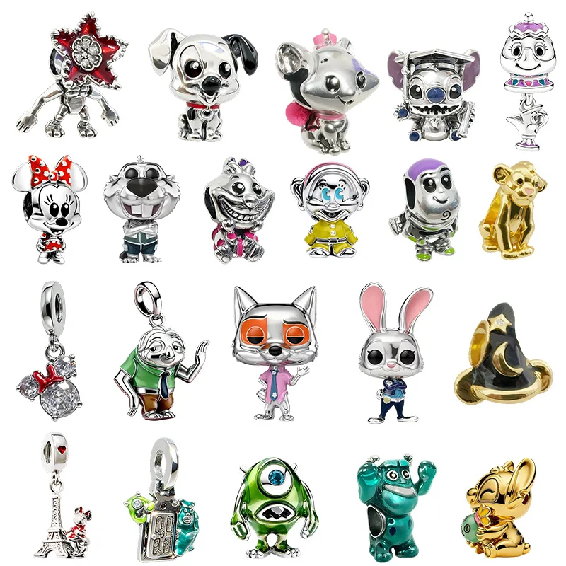 

Оригинальные бусины-шармы, шармы Джуди Хоппс и Ника Уайлда из мультфильма Disney Zootopia, подходят для браслетов-подвесок, женские украшения, подарок.