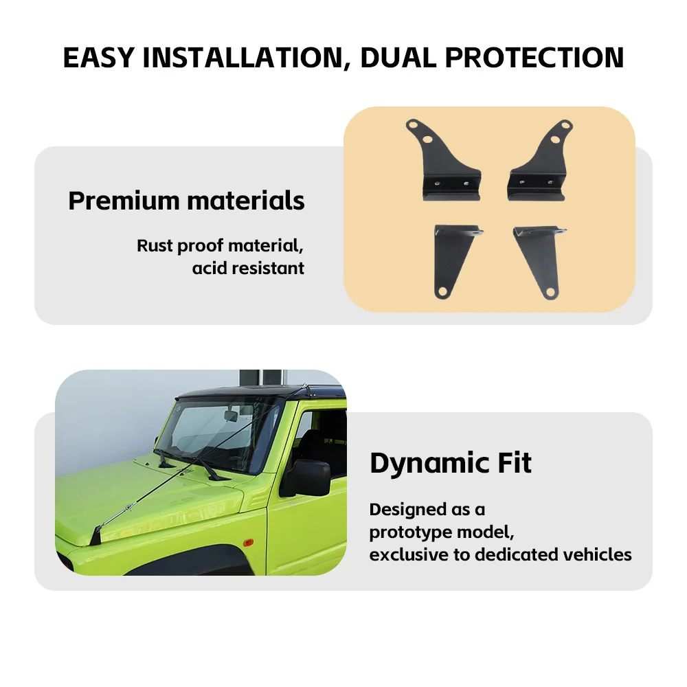 Obstacle Eliminate Rope Protector for Suzuki Jimny JB64 JB74 2018 2019 2020 2021 2022 2023 2024 2025 Limb Risers Kit Accessories