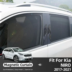 For Kia NIRO 2017-2022 DE Magnetic Car Sunshade Visor Front Rear Windshield Blackout Curtain Side Window Vehicle Sun Shade