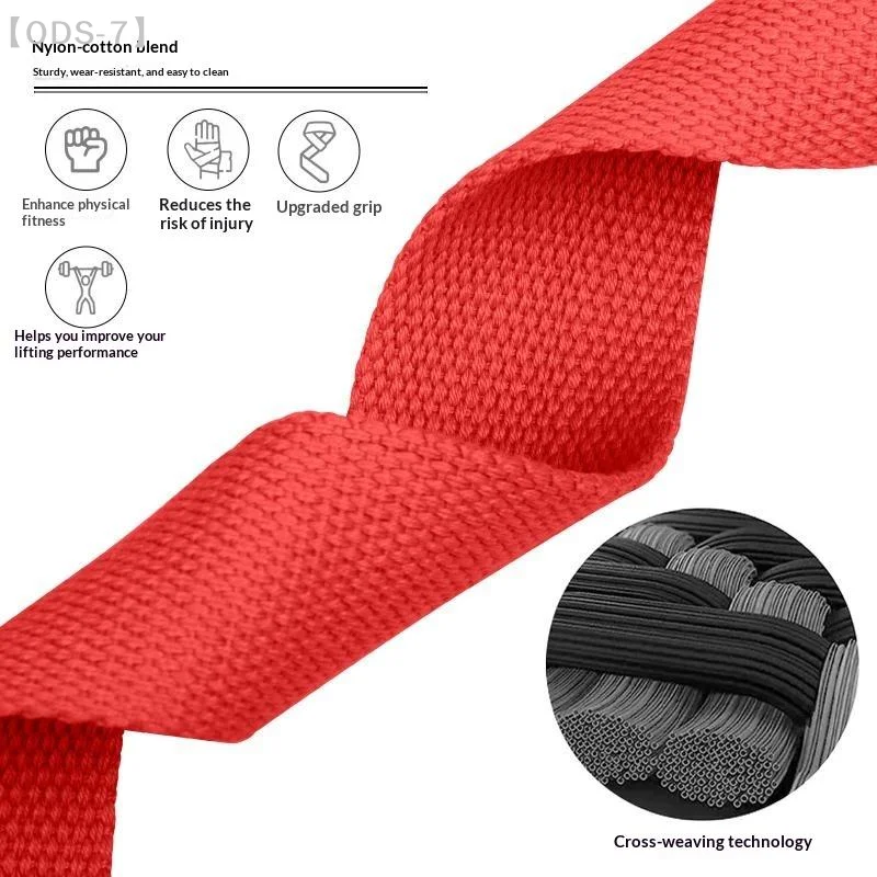 [ODS-7]1 Pair Heavy Duty Weight Lifting Straps Anti Slip Wrist Wraps for Dumbbell Powerlifting Crossfit Home Gym【WO】