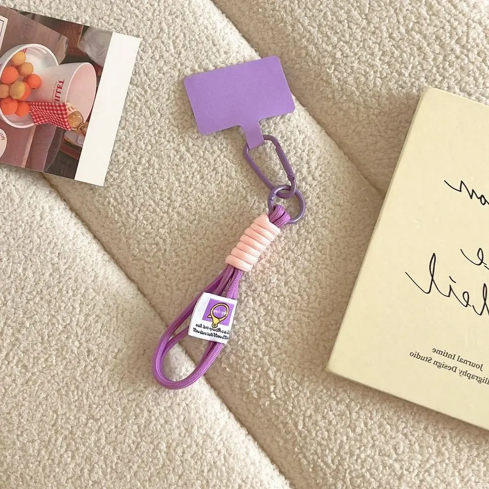 

С зажимом, красочный шнур для ключей, подвесная веревка, плетеные полоски, анти-потерянные плетеные полоски, цветной ремешок для телефона, регулируемые вставки