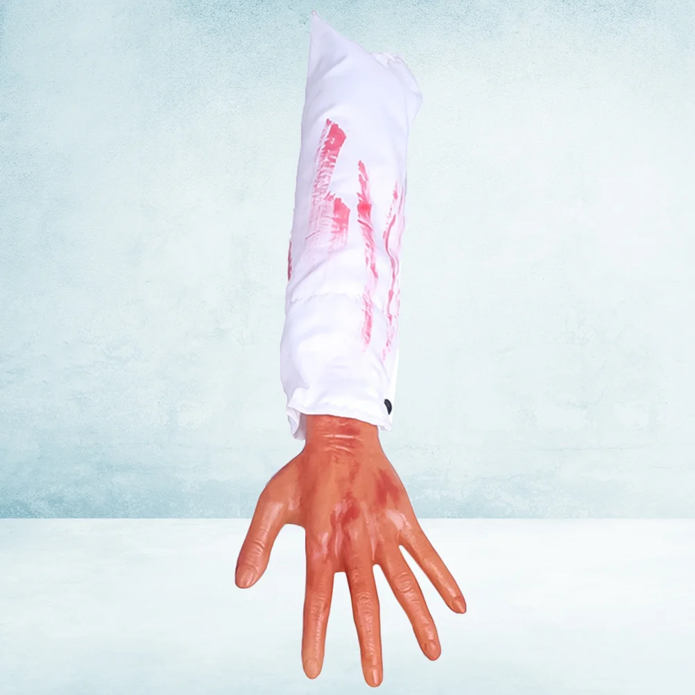 

1Pcs Simulation Broken Bloody Hand Halloween Prank Scary Hanging Prop Decoration Haunted House Party Photography Spooky Fake