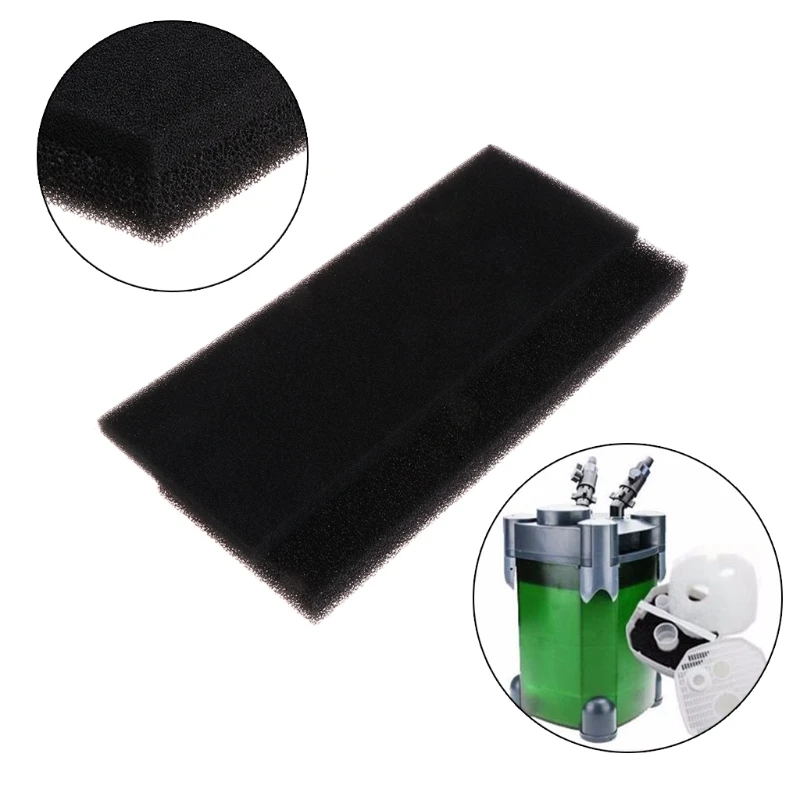 F92B Mídia substituição aquário 2 pacote cortado para ajustar a esponja bioquímica azul e branco peixe espuma para