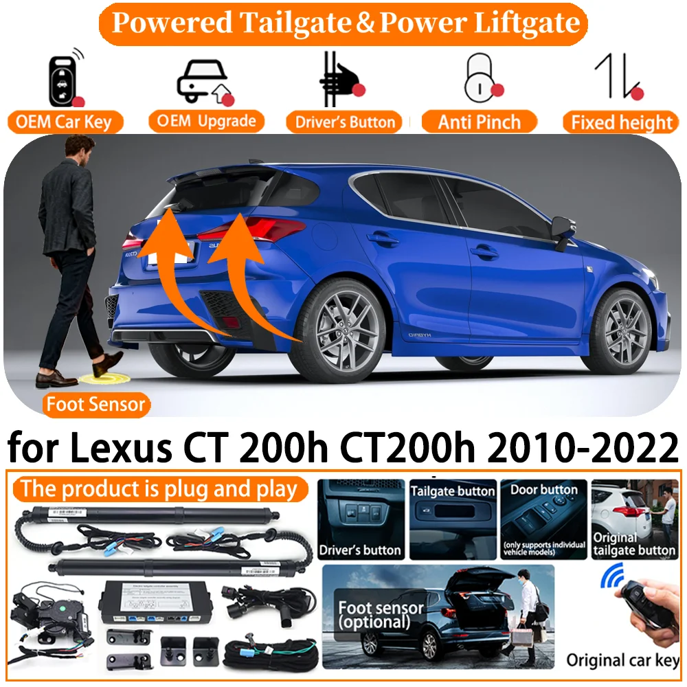 ZhuCamX Car OEM Smart Powered Tailgate system for Lexus CT 200h CT200h 2010-2022 Automatic Electric Power Tailgate Strut kit