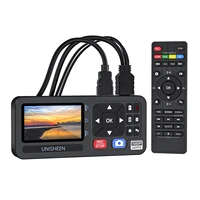 UNISHEEN HD Video Capture Box 1080P Convertidor de vídeo a digital con pantalla de 3"", entradas 4K HDMI/CVBS/VGA/YPBPR Grabador de vídeo