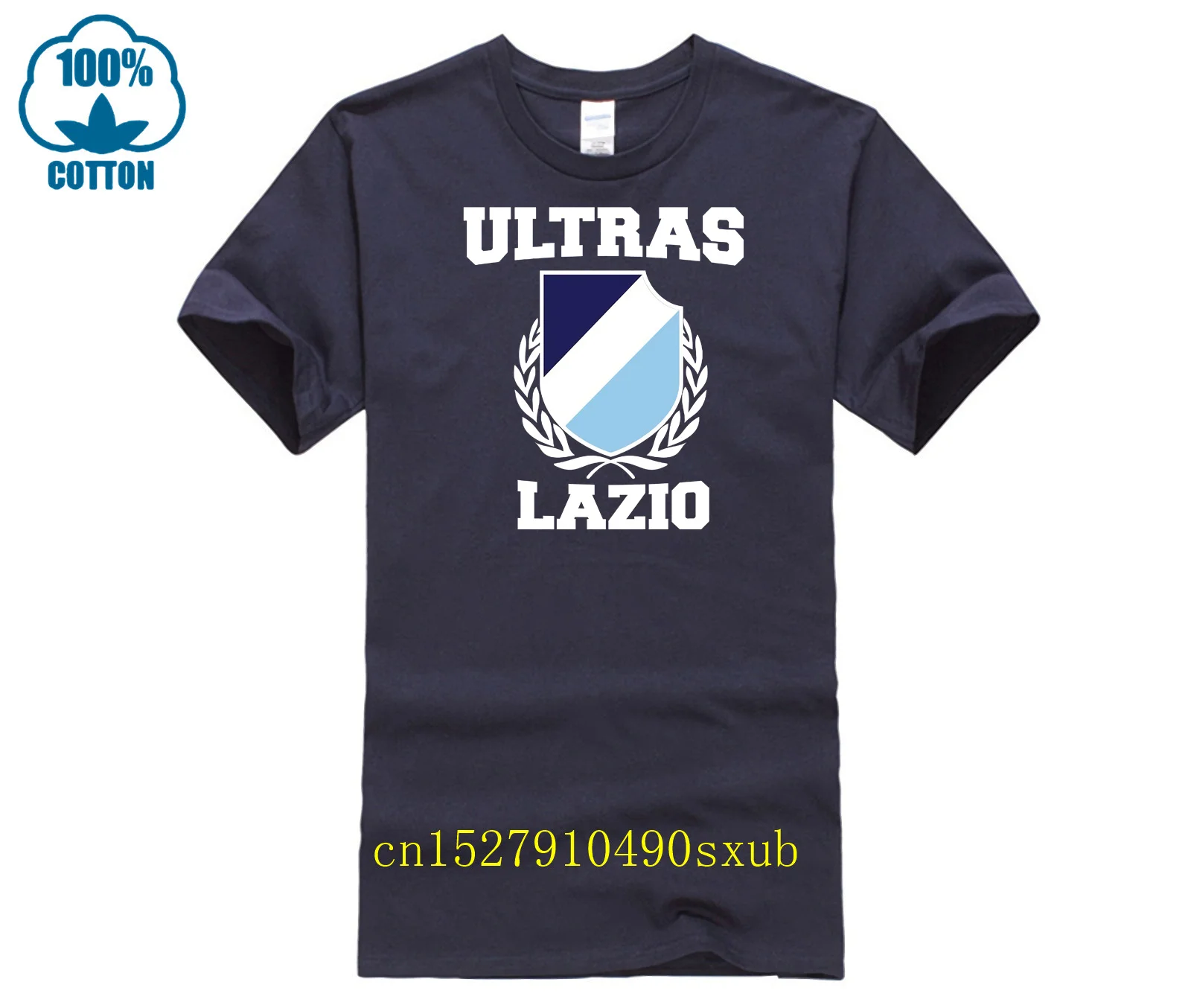 Ultras Lazio Black Tee Shirt FootballFans T Shirts Mens Fashion Short Sleeves Cotton Bottoming T Shirt Top Clothing