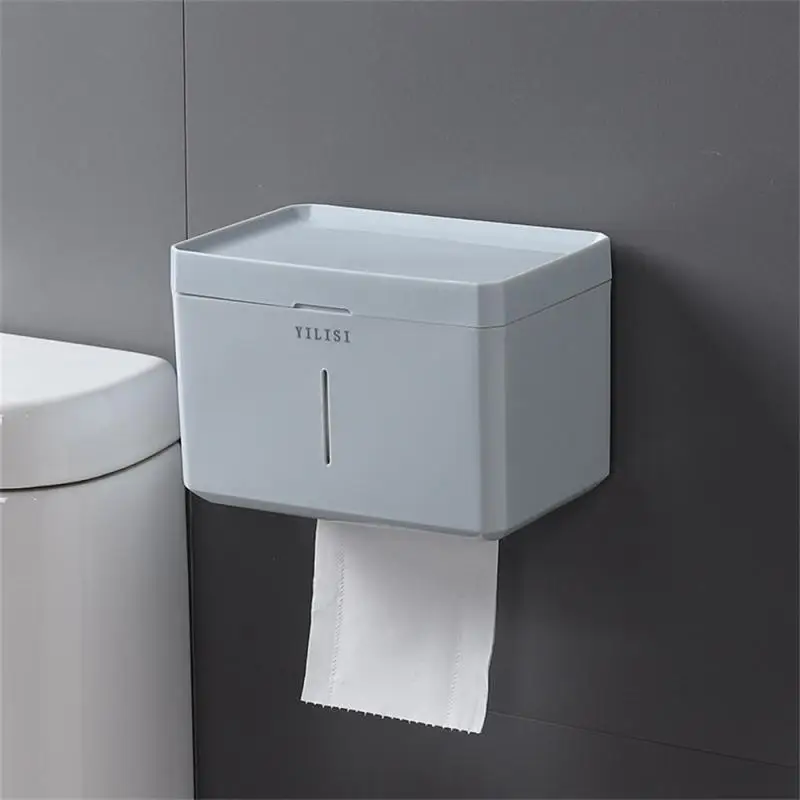 Bathroom Tissue Box Nordic Red No Need To Drill Holes Bear Weight Easily Strong Paste Long-lasting Adsorption Bathroom Products