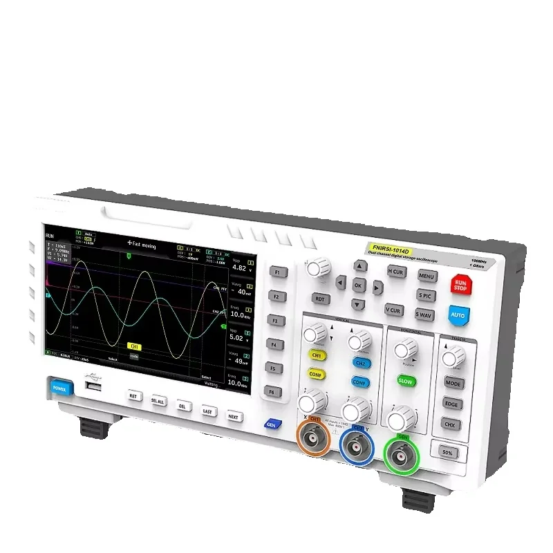 FNIRSI-1014D Digitale Oscilloscoop 2-in-1 dubbele kanaaluitgang Signaalproductie MHz * 2 Analoge bandbreedte 1GSA/s schuifbare schakelaar - afbeelding 2