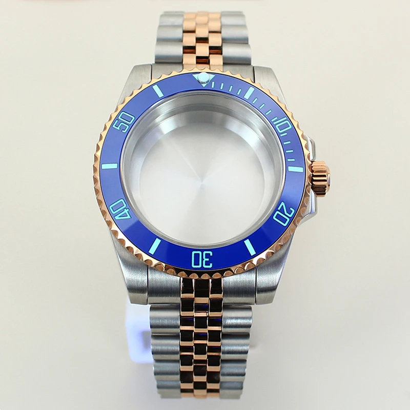 40mm 200m impermeable NH34 NH35 NH36 caja de reloj accesorio cristal de zafiro para NH35 NH36 Miyota8215 2824 C3 inserto de bisel de cerámica