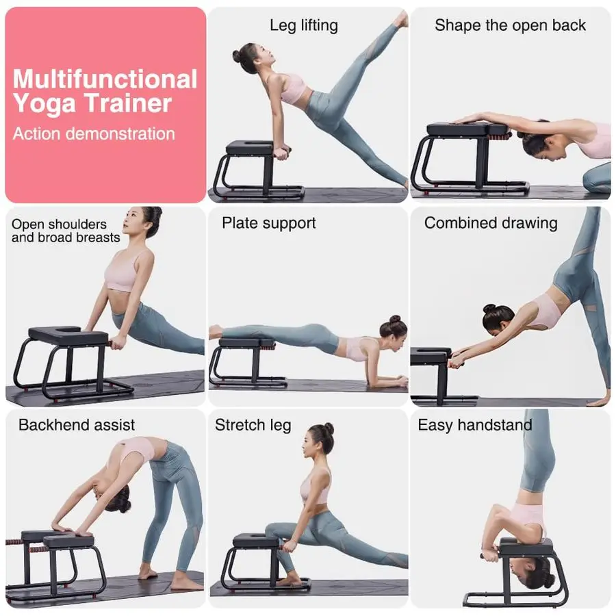 كرسي مقعد على شكل US بسعة 400 رطل، مسند ذراع مزدوج، مساعد للياقة البدنية لليوجا غير قابل للانزلاق، حصيرة سميكة قابلة للتنفس، مقعد ثابت لصالة الألعاب الرياضية المنزلية #3