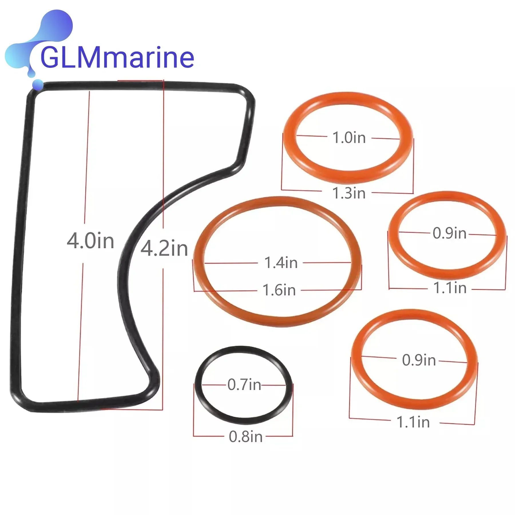 6pcs/set 16755Q1 Bell Housing Installation Gasket Seal Kit for Mercury MerCruiser Bravo I II III Drives 16755T 1 image 4