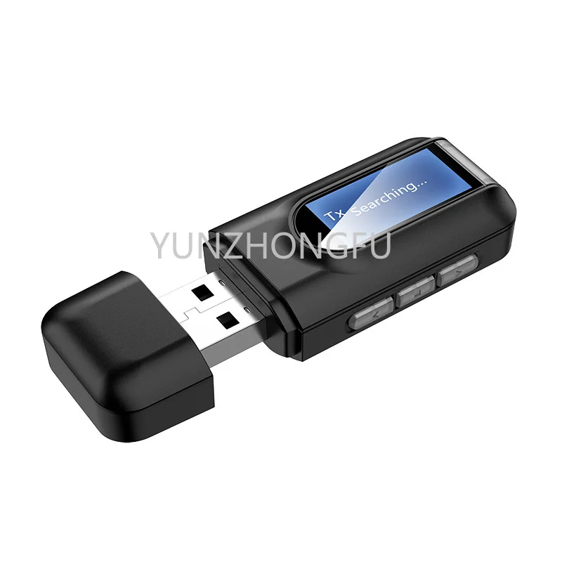 

Новый Usb Bluetooth 5,0 адаптер передачи и приема два в одном ТВ компьютер аудио Bluetooth с ЖК-экраном