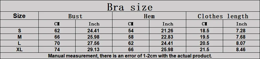 Size chart and fit details