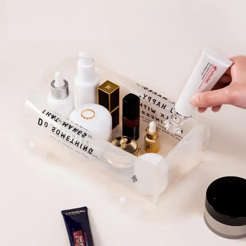 مقاوم للماء صندوق مناديل بلاستيكية واضحة ، حامل مناديل قابلة للطي ، تصميم الشق بسيط ، حافظة تخزين متعددة الوظائف ، ديكور المنزل