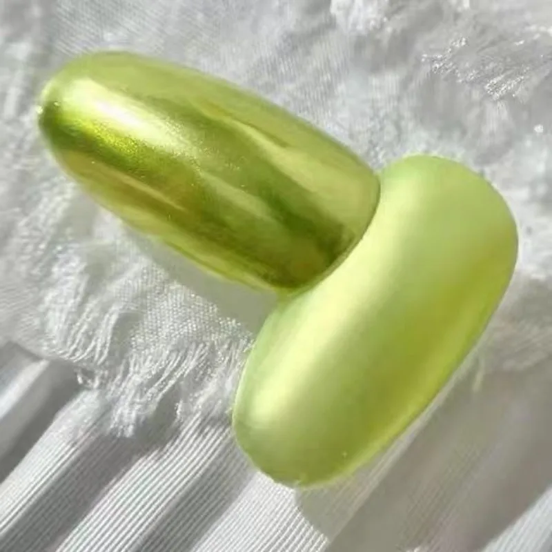 2 uds Y2K metálico rojo verde cromo polvo de uñas espejo para diseño brillante pigmento de brillo holográfico en polvo para decoración de uñas